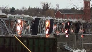 Route 40 Bridge over the Hoosic River  Controlled Demolition Inc [upl. by Dulsea]