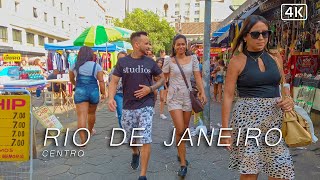 Walking in Downtown Rio de Janeiro Uruguaiana St 🇧🇷 Brazil  4K 2020 [upl. by Kristel999]