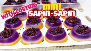 How to make Mini SapinSapin  Sticky Rice Cake Recipe  Patok na Negosyo idea  Madaling Gawin [upl. by Ennovi]