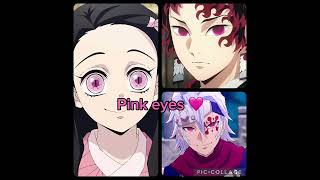 Demon Slayer characters with your eyes colorsdemonslayereditkimetsunoyaiba [upl. by Artim]