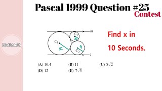 Math Competition  HOW TO Pascal 1999 Q25 [upl. by Devina]