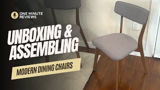 Unboxing amp Assembling the Christopher Knight Modern Dining Chairs Amazon Furniture Find [upl. by Gamber]