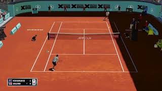 T Kokkinakis vs J Draper Madrid 24 Round 1  AO Tennis 2 Gameplay aotennis2 AO2 [upl. by Dnaletak898]