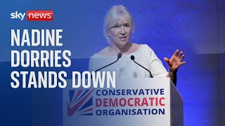 Nadine Dorries stands down as MP with immediate effect [upl. by Nesnej]