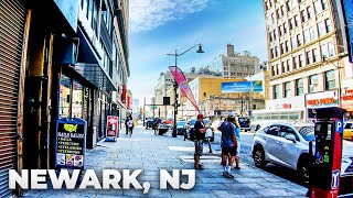 ⁴ᴷ Walking Tour of Downtown Newark New Jersey  Market Street Broad Street amp Raymond Boulevard [upl. by Bomke]