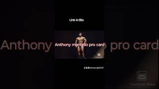 Anthony mantello pro card Anthony mantello bodybuilding procard [upl. by Anifur972]