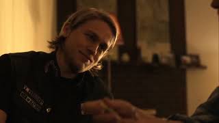 Sons of Anarchy  1x01  Gemma slaps Jax  Jax asks about JT  1080p [upl. by Ahsienot]