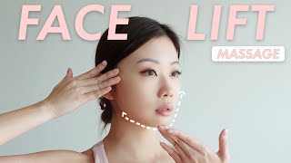 Lose Face Fat amp Double Chin Facelift Slim V Shape Sharp Jawline Face Yoga Massage 2in1 Routine [upl. by Ekul]