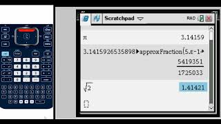 Identifying Rational amp Irrational Numbers TI Tutorial [upl. by Wulf]