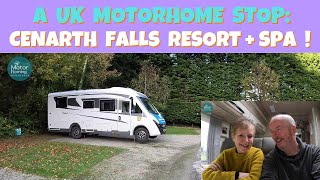 A UK Motorhome Site The beautiful Cenarth Falls Resort in Wales [upl. by Lenno]