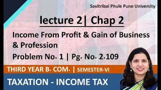 How to calculate Taxable Income from Business  Chapter 2 Problem No 1 Pg No 2109 [upl. by Kemble46]