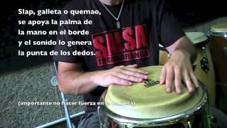 Aprende a tocar congas quotEl tumbaoquot básico de salsa Por Joaquin Arteaga [upl. by Neahs]