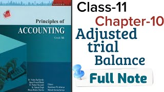 Adjusted trial balance Full noteSoultion Accounting  Class11 Asmitas Publication [upl. by Kirkpatrick]