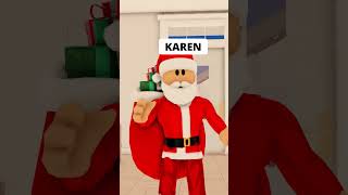 KAREN MINTIÓ A SANTA EN ROBLOX😲🤣 shorts [upl. by Torrell227]