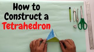 How to Construct a Tetrahedron  Net of Tetrahedron  Muhammad Madni Khan  NMIEL [upl. by Ldnek]