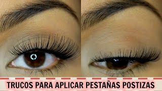 Como Aplicar PESTAÑAS POSTIZAS TRUCOS PARA PRINCIPIANTES  AbrilDoesMakeup ♡ [upl. by Letnom]