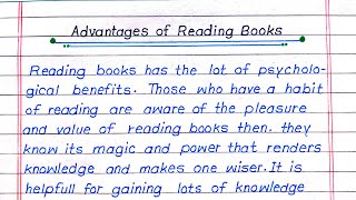 write an essay on Advantages of reading books in English  importance of reading books [upl. by Cynthla145]