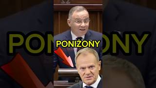 ANDRZEJ DUDA MASAKRUJE TUSKA W SEJMJE polityka duda polskapolityka tusk [upl. by Rambort]