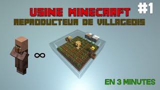 REPRODUCTEUR A VILLAGEOIS MINECRAFT 114  120  Tuto Usine Minecraft 1 [upl. by Zerat]