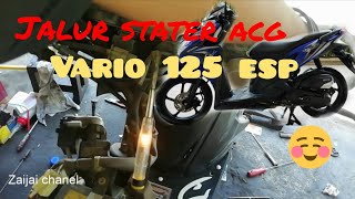 Jalur stater vario 125 Pemula blajar kelistrikan acg stater vario 125 dan cek relay starter kaki 5 [upl. by Ede]