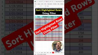 Sort Highlighted Rows Using Filter  Sort Highlighted Rows  Advance Filter in Excel  shorts sort [upl. by Leahciam]