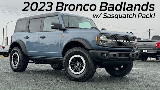 Azure Grey 2023 Ford Bronco Badlands Review [upl. by Areit]