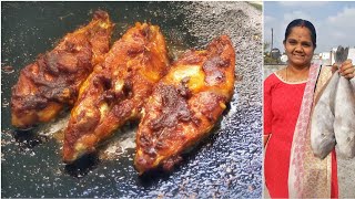 செருப்பு மீன் வறுவல் செய்வது எப்படி  Leather jacket fish fry in tamil madraslife [upl. by Allwein]