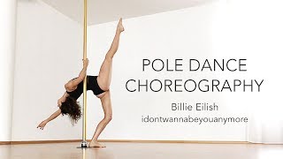 Pole Dance Choreography to Billie Eilish  Beginners Intermediate [upl. by Jinny119]