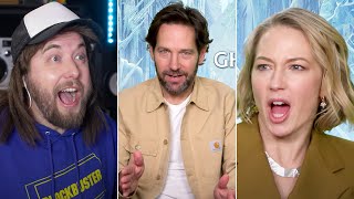 quotKEN OATHquot Paul Rudd amp Carrie Coon Bust Ghosts AND Aussie Slang [upl. by Elephus]