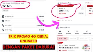 CARA MEMBUAT KARTU BIASA MENJADI KARTU SAKTI 4G CERIA 4G UNLIMITED DENGAN PAKET DARURAT RESMI [upl. by Tiffanie]