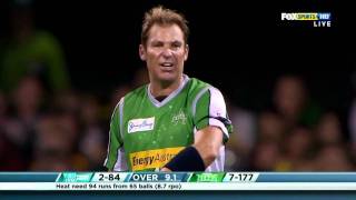 Warnie commentating his wicket of BBL Match 5 against Brisbane Heat [upl. by Guillema]