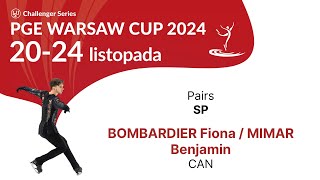 10 Fiona BOMBARDIER Benjamin MIMAR CAN P SP PGE Warsaw Cup 2024 [upl. by Emiline]