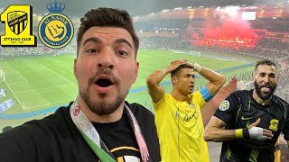 BENZEMA vs RONALDO  MÜTHİŞ ATMOSFER ÇILGIN TARAFTARLAR  Ittihad FC 25 Al Nassr Stadyum Vlog [upl. by Elatsyrk]