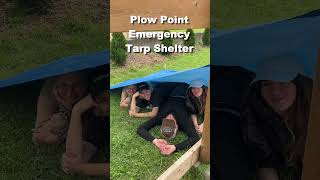 Plow Point Emergency Tarp Shelter shelter gimmieshelter bushcraft survival barefootbushcraft [upl. by Bain]