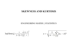 Skewness and Kurtosis  Statistics  Maths [upl. by Eidda]