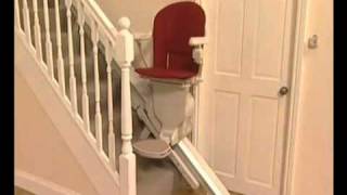 Stannah Stairlift With Hinged Railmp4 [upl. by Lednic54]