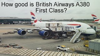 Trip report British Airways First Class A380 London Heathrow to Washington IAD [upl. by Hardwick]