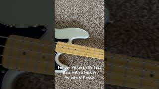 Fender Vintera 70’s Jazz body with a Aerodyne Precision neck partscaster fender jazzbass [upl. by Anirtak]