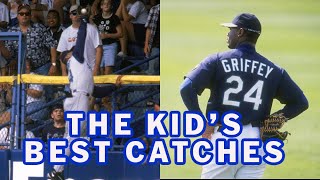 Ken Griffey Jr ULTIMATE defensive highlights reel [upl. by Eiramanin]