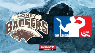 Honey Badgers v Swoopy Boiz  Div 5  18th April  IceHQ Beer League ice hockey [upl. by Arod9]