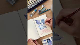 Sea shells painting art gouache artshorts [upl. by Inva923]