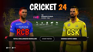 RCB VS CSK LIVE CRICKET 24  C24  WE TECH GURU shortsfeed [upl. by Esikram]