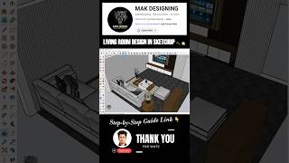 Living Room Design in Sketchup 🎉🏅 sketchups homedesign sketch tutorial sketchup roomsketcher [upl. by Melvin]