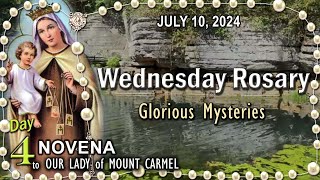 🌹Wednesday Rosary🌹OUR LADY of MOUNT CARMEL 🟫 NOVENA Day4 Glorious Mysteries JULY 10 2024 Scenic [upl. by Auliffe175]