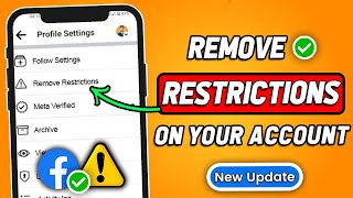 How to Remove Account Restriction on Facebook New Method [upl. by Adnalahs579]