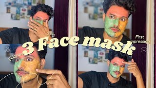 I tried 3 clay face masks  Dot and key clay masks review malayalam Men skin care Kerala Malayalam [upl. by Alleuqram729]