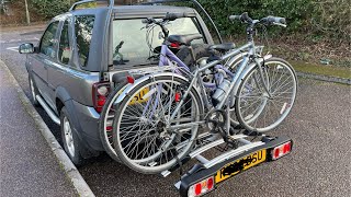 3 Bike Tow Bar Rack from Homcomcheapest on eBayfitting to the tow barvery impressedpt 2 [upl. by Aikem403]