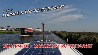 Varen met een JACHT van LEMMER naar ROTSTERGAAST  WINDKRACHT 5  TJEUKEMEER  Friesland [upl. by Jahncke951]