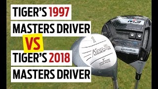 TIGER WOODS  1997 Masters driver vs 2018 Masters driver [upl. by Lybis]