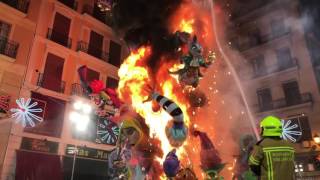 La Crema Plaza de la Merced Fallas 2017 [upl. by Noivert]